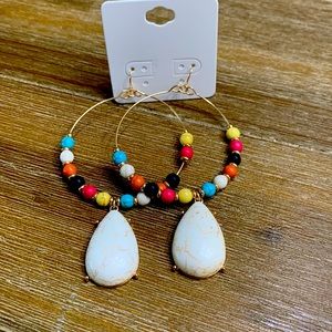 Beaded hoop earrings